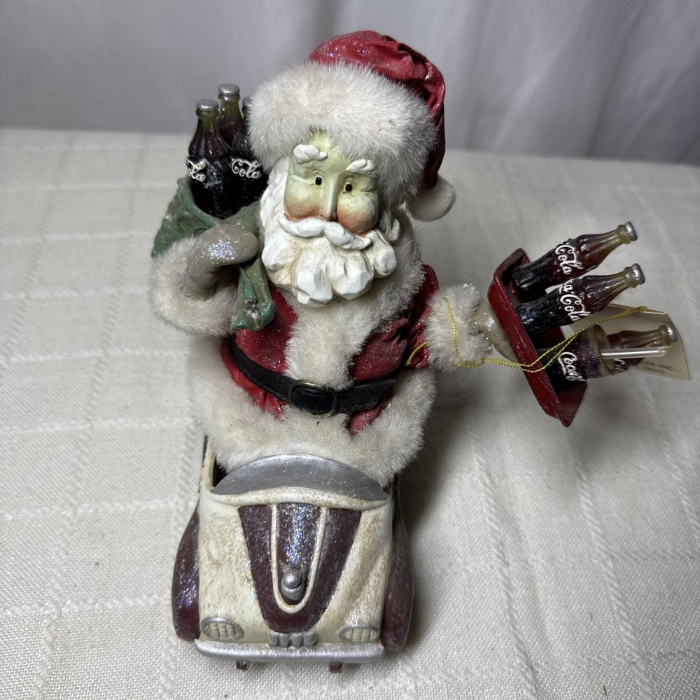 Vintage Coca Cola Santa Clause Driving Car 1998 Coca Cola Co. FABRICHE‎